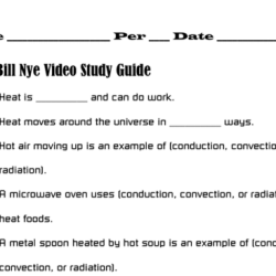 Bill nye heat video worksheet answers