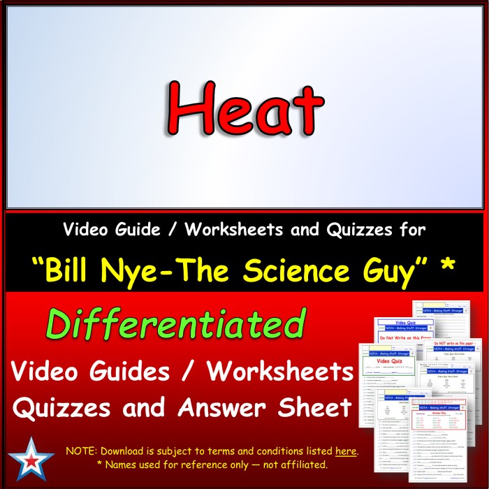 Bill nye heat video worksheet answers