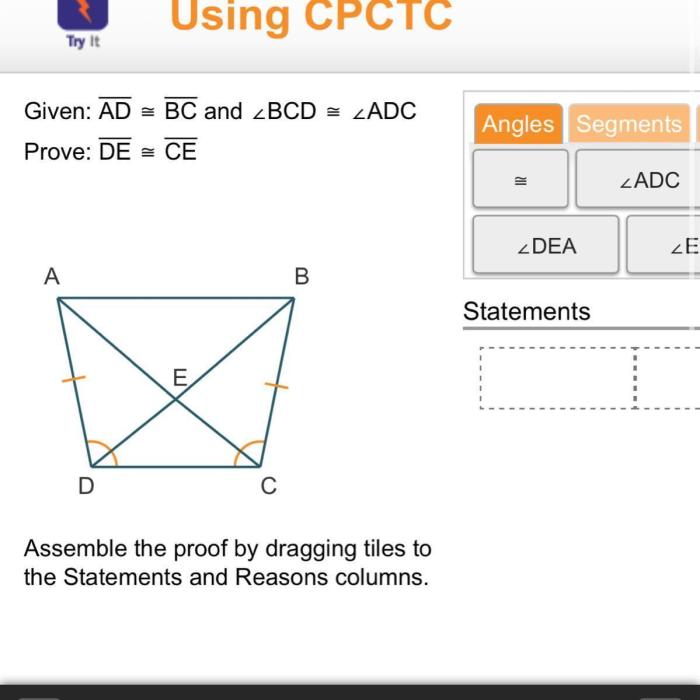 Given ad bc and bcd adc prove de ce