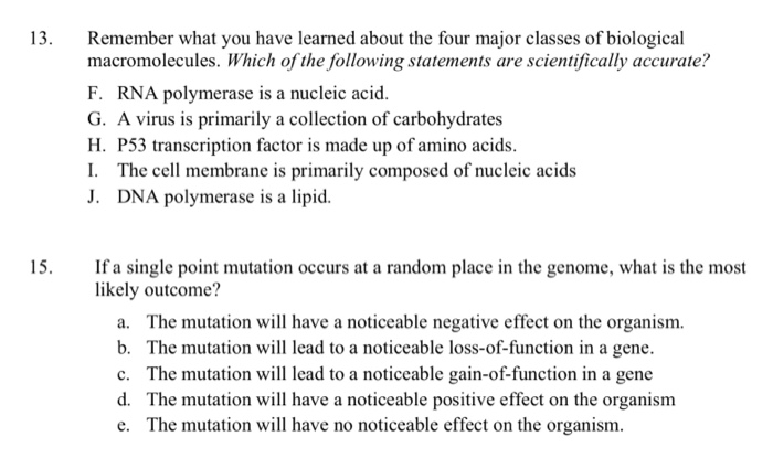 Elements & macromolecules in organisms answers