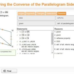 Proving a quadrilateral is a parallelogram worksheet