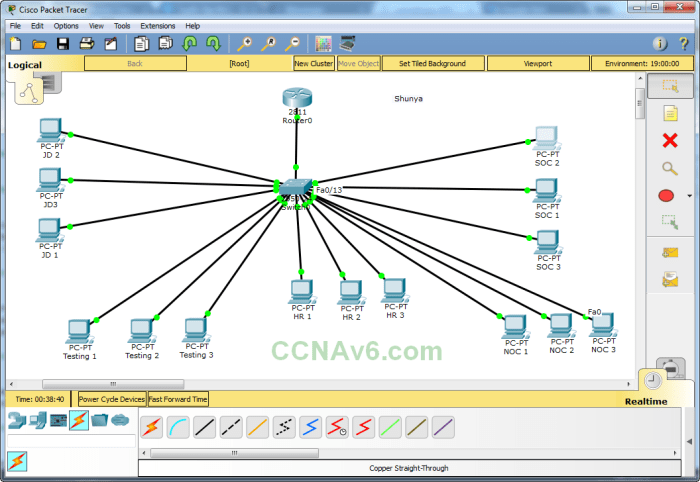 Simulation lab 8.1: module 08 subnets in cisco packet tracer