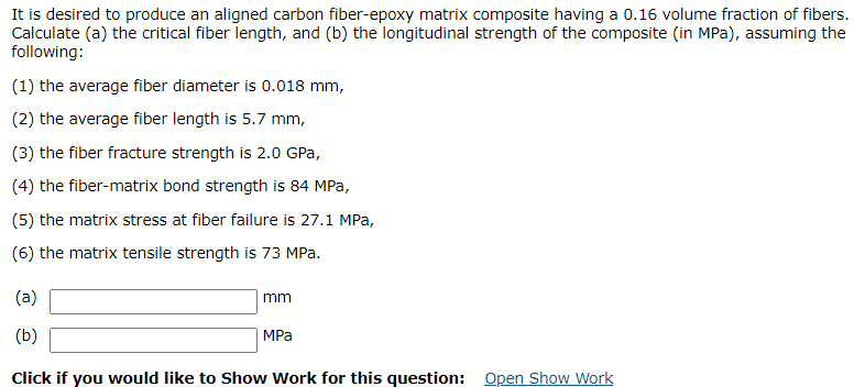 Solved fiber desired produce aligned carbon transcribed problem text been show has