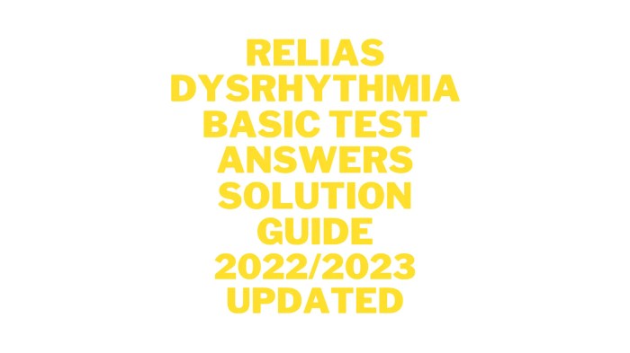 Relias dysrhythmia - basic b test answers course hero